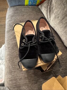 Black Velvet Lace-Up Cap Toe Sneakers
